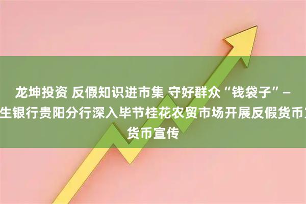 龙坤投资 反假知识进市集 守好群众“钱袋子”——民生银行贵阳分行深入毕节桂花农贸市场开展反假货币宣传